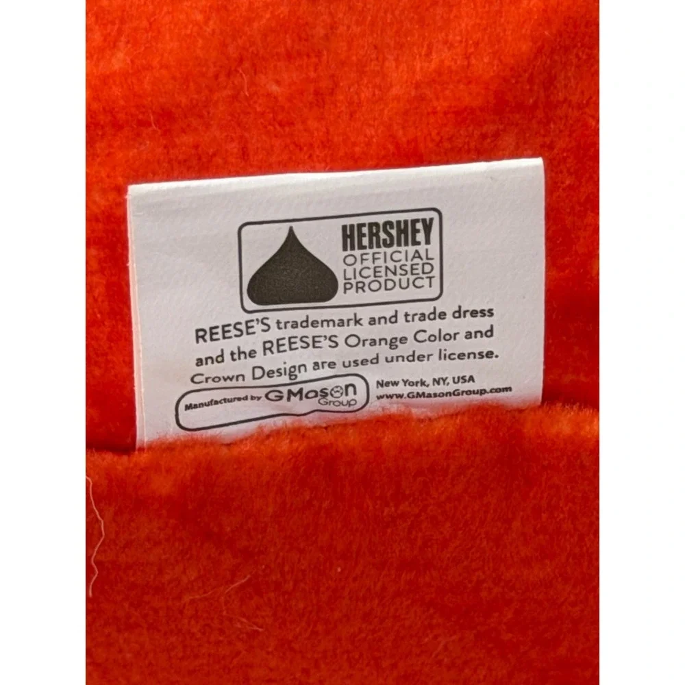 Hershey Reese's Peanut Butter Cups Plush Squeaker Dog Toy Orange HE1001-DTF